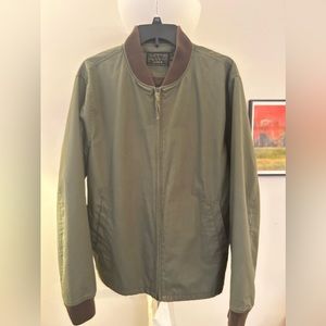 Olive Green Cotton J Crew Bomber Large
